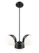 Chandelier Z-Lite 7517-3MB Matte Black Realm Sphere 3 Light Chandelier Z-Lite