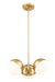 Chandelier Z-Lite 7517-3MGLD Modern Gold Realm Sphere 3 Light Chandelier Z-Lite