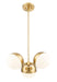 Chandelier Z-Lite 7517-3MGLD Modern Gold Realm Sphere 3 Light Chandelier Z-Lite
