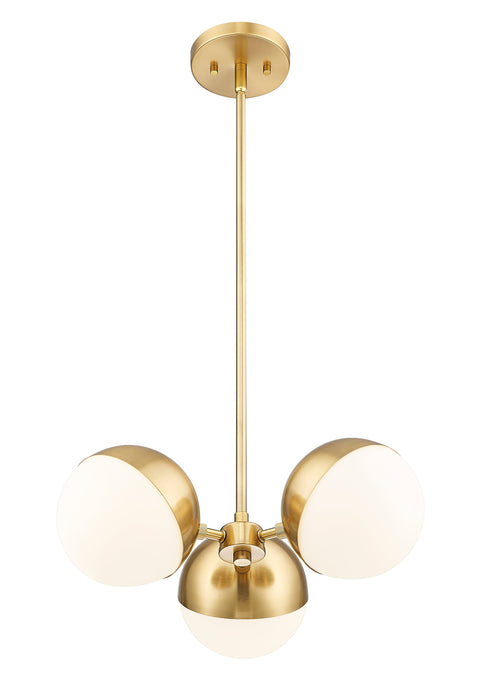 Chandelier Z-Lite 7517-3MGLD Modern Gold Realm Sphere 3 Light Chandelier Z-Lite