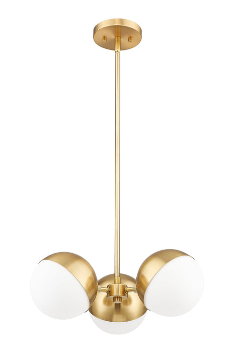Chandelier Z-Lite 7517-3MGLD Modern Gold Realm Sphere 3 Light Chandelier Z-Lite