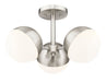 Semi Flush Mount Z-Lite 7517-3SF-BN Brushed Nickel Realm Sphere 3 Light Semi Flush Mount Z-Lite