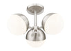 Semi Flush Mount Z-Lite 7517-3SF-BN Brushed Nickel Realm Sphere 3 Light Semi Flush Mount Z-Lite
