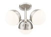 Semi Flush Mount Z-Lite 7517-3SF-BN Brushed Nickel Realm Sphere 3 Light Semi Flush Mount Z-Lite