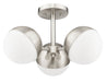 Semi Flush Mount Z-Lite 7517-3SF-BN Brushed Nickel Realm Sphere 3 Light Semi Flush Mount Z-Lite