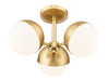 Semi Flush Mount Z-Lite 7517-3SF-MGLD Modern Gold Realm Sphere 3 Light Semi Flush Mount Z-Lite