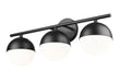 Vanity Z-Lite 7517-3V-MB Matte Black Realm Sphere 3 Light Vanity Z-Lite