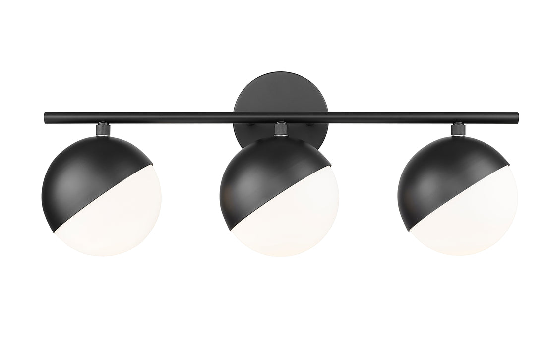 Vanity Z-Lite 7517-3V-MB Matte Black Realm Sphere 3 Light Vanity Z-Lite