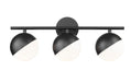 Vanity Z-Lite 7517-3V-MB Matte Black Realm Sphere 3 Light Vanity Z-Lite