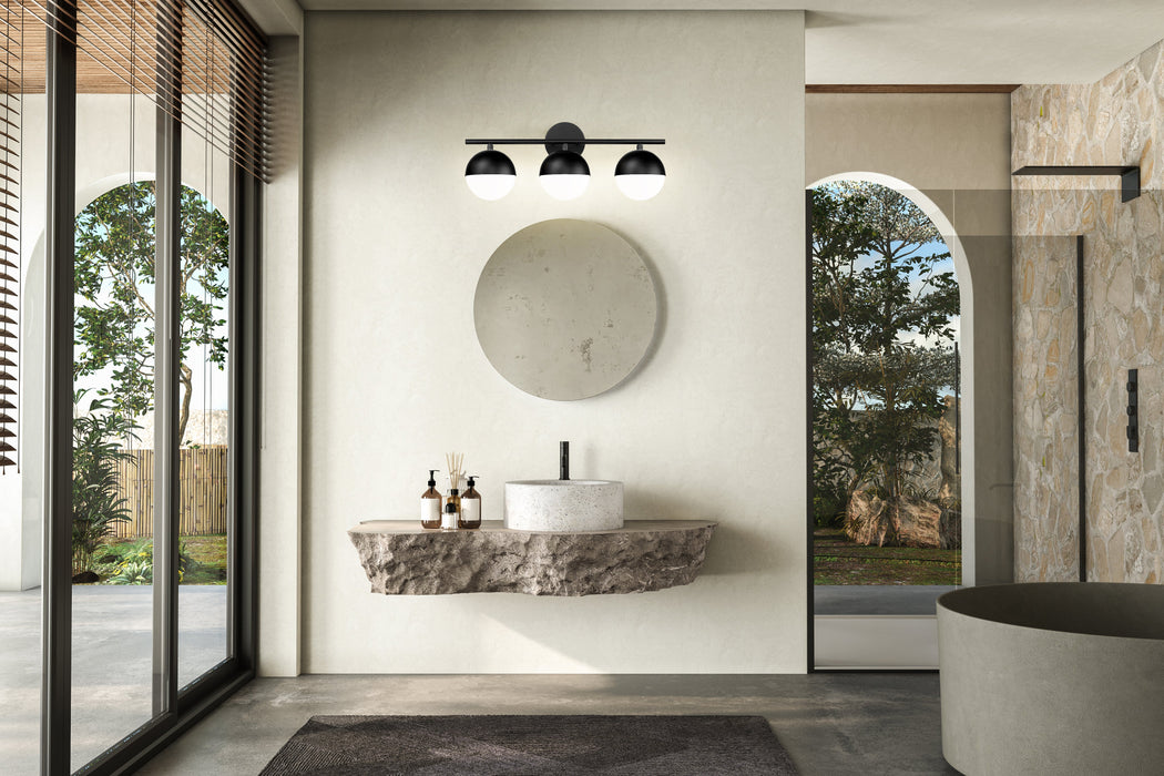 Vanity Z-Lite 7517-3V-MB Matte Black Realm Sphere 3 Light Vanity Z-Lite