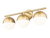 Vanity Z-Lite 7517-3V-MGLD Modern Gold Realm Sphere 3 Light Vanity Z-Lite