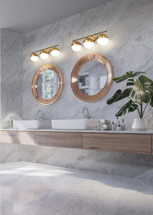 Vanity Z-Lite 7517-3V-MGLD Modern Gold Realm Sphere 3 Light Vanity Z-Lite
