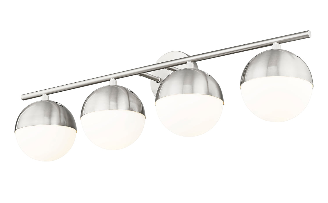 Vanity Z-Lite 7517-4V-BN Brushed Nickel Realm Sphere 4 Light Vanity Z-Lite
