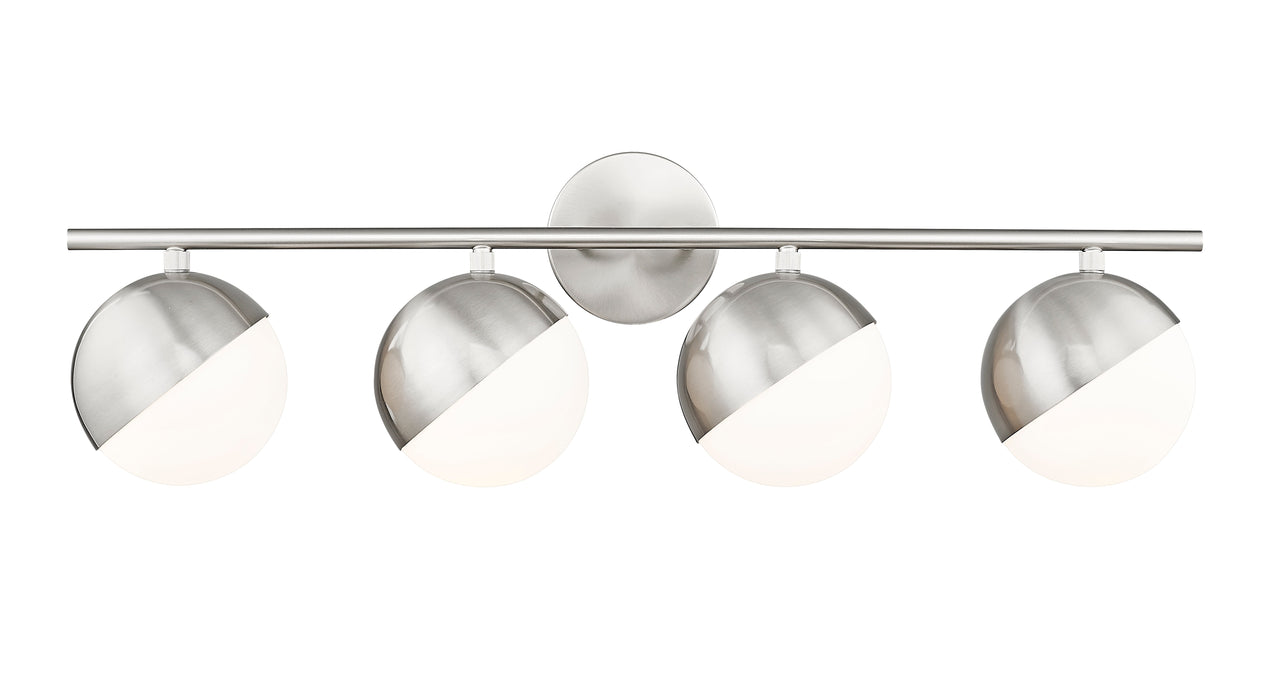 Vanity Z-Lite 7517-4V-BN Brushed Nickel Realm Sphere 4 Light Vanity Z-Lite