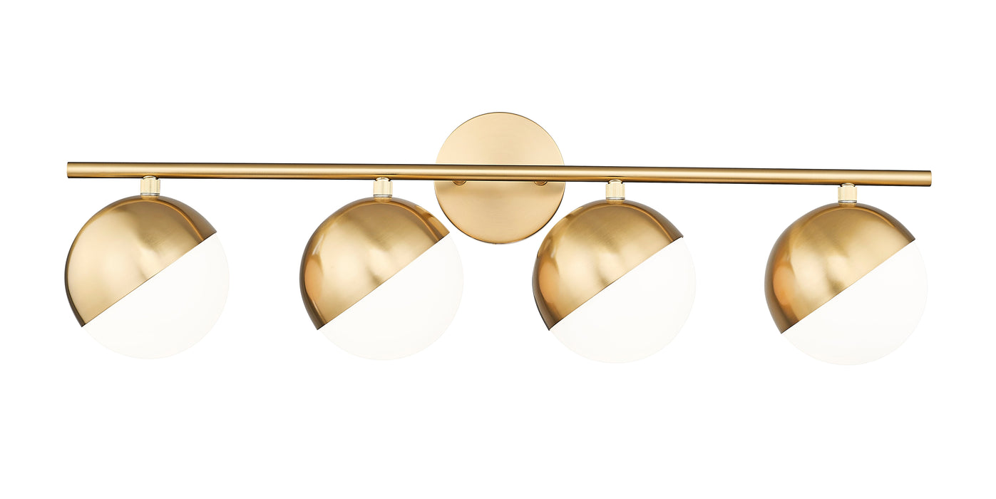 Vanity Z-Lite 7517-4V-MGLD Modern Gold Realm Sphere 4 Light Vanity Z-Lite