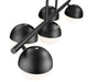 Linear Chandelier Z-Lite 7517-5L-MB Matte Black Realm Sphere 5 Light Linear Chandelier Z-Lite