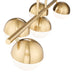 Linear Chandelier Z-Lite 7517-5L-MGLD Modern Gold Realm Sphere 5 Light Linear Chandelier Z-Lite