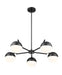 Chandelier Z-Lite 7517-5MB Matte Black Realm Sphere 5 Light Chandelier Z-Lite