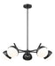 Chandelier Z-Lite 7517-5MB Matte Black Realm Sphere 5 Light Chandelier Z-Lite