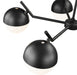 Chandelier Z-Lite 7517-5MB Matte Black Realm Sphere 5 Light Chandelier Z-Lite