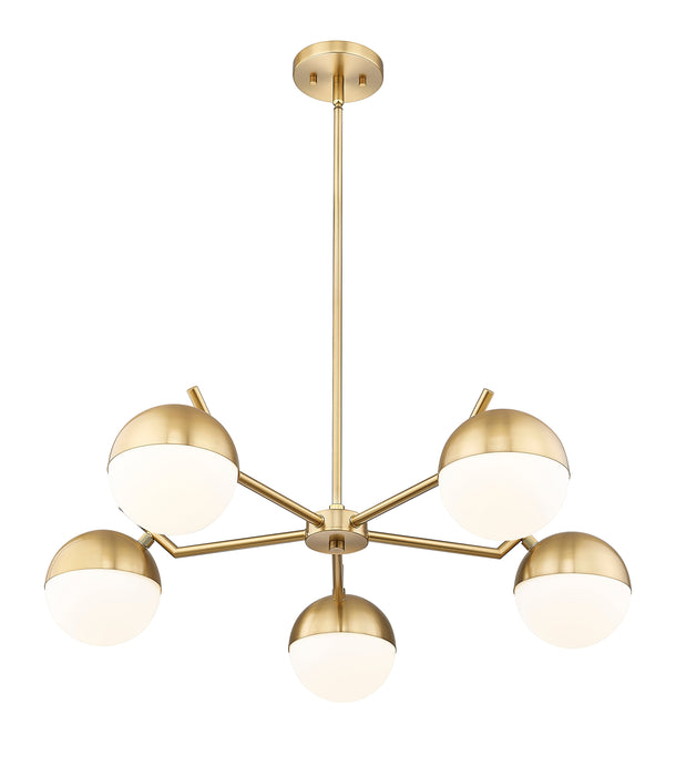 Chandelier Z-Lite 7517-5MGLD Modern Gold Realm Sphere 5 Light Chandelier Z-Lite