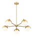 Chandelier Z-Lite 7517-5MGLD Modern Gold Realm Sphere 5 Light Chandelier Z-Lite