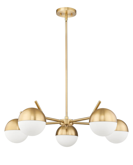 Chandelier Z-Lite 7517-5MGLD Modern Gold Realm Sphere 5 Light Chandelier Z-Lite
