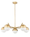 Chandelier Z-Lite 7517-5MGLD Modern Gold Realm Sphere 5 Light Chandelier Z-Lite