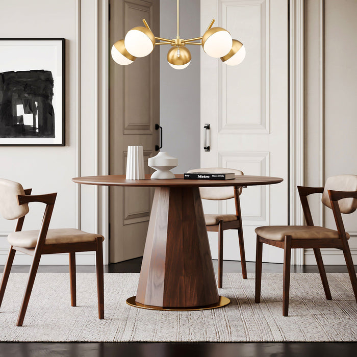 Chandelier Z-Lite 7517-5MGLD Modern Gold Realm Sphere 5 Light Chandelier Z-Lite