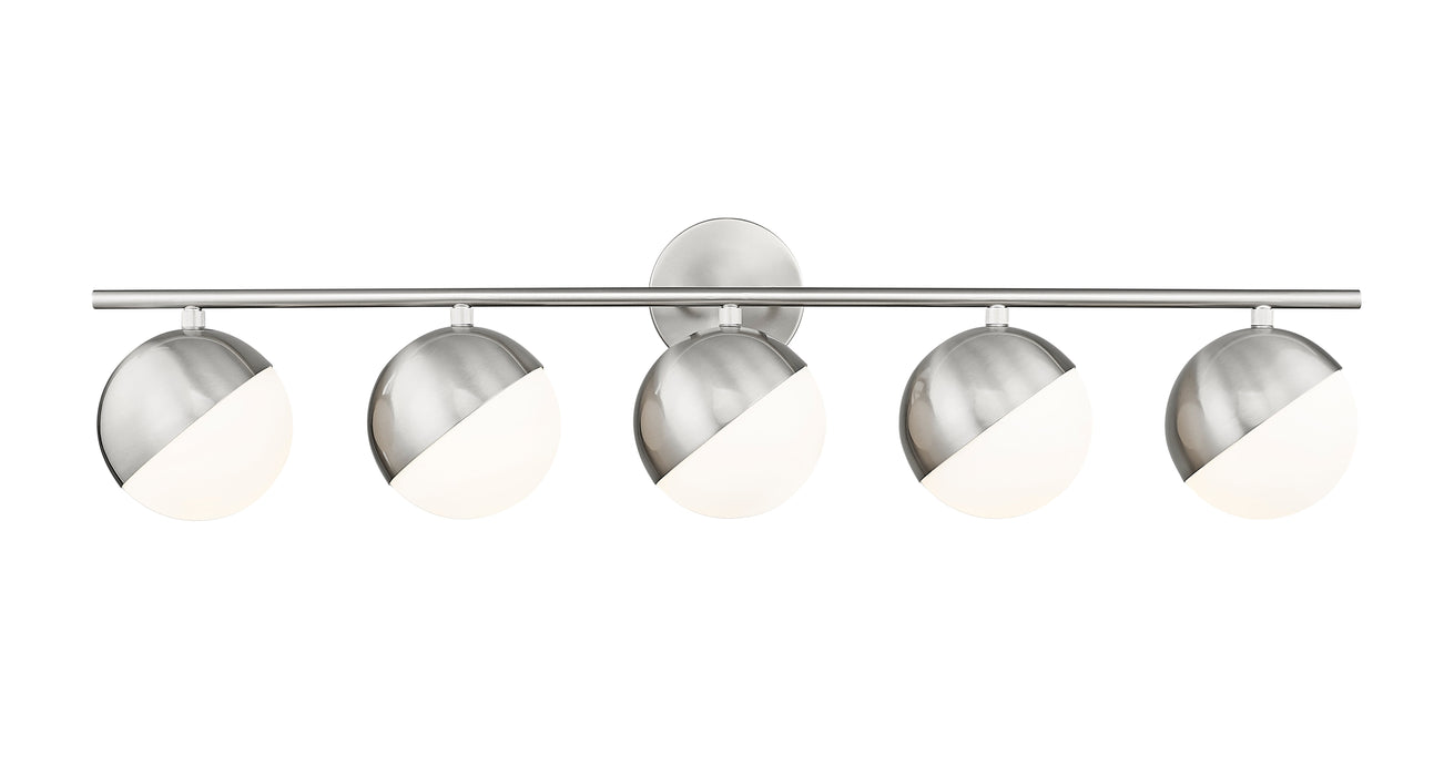 Vanity Z-Lite 7517-5V-BN Brushed Nickel Realm Sphere 5 Light Vanity Z-Lite