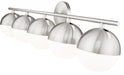Vanity Z-Lite 7517-5V-BN Brushed Nickel Realm Sphere 5 Light Vanity Z-Lite