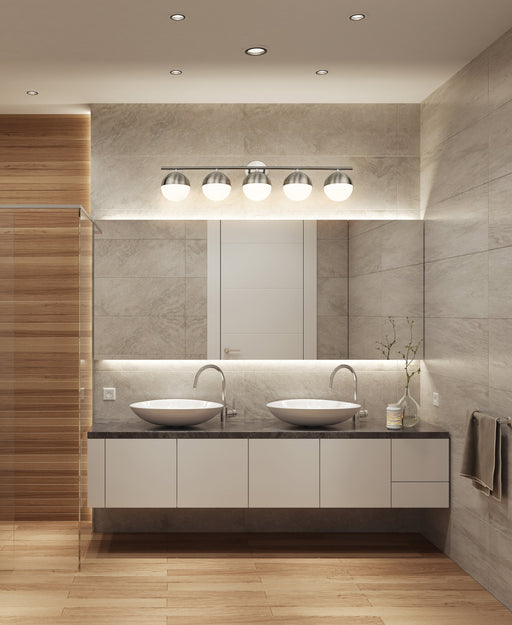Vanity Z-Lite 7517-5V-BN Brushed Nickel Realm Sphere 5 Light Vanity Z-Lite