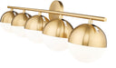 Vanity Z-Lite 7517-5V-MGLD Modern Gold Realm Sphere 5 Light Vanity Z-Lite