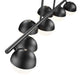 Linear Chandelier Z-Lite 7517-7L-MB Matte Black Realm Sphere 7 Light Linear Chandelier Z-Lite