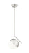 Pendant Z-Lite 7517P11-BN Brushed Nickel Realm Sphere 1 Light Pendant Z-Lite