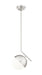 Pendant Z-Lite 7517P11-BN Brushed Nickel Realm Sphere 1 Light Pendant Z-Lite