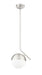 Pendant Z-Lite 7517P11-BN Brushed Nickel Realm Sphere 1 Light Pendant Z-Lite