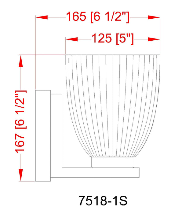 Wall Sconce Z-Lite 7518-1S-MB Matte Black Naya 1 Light Wall Sconce Z-Lite