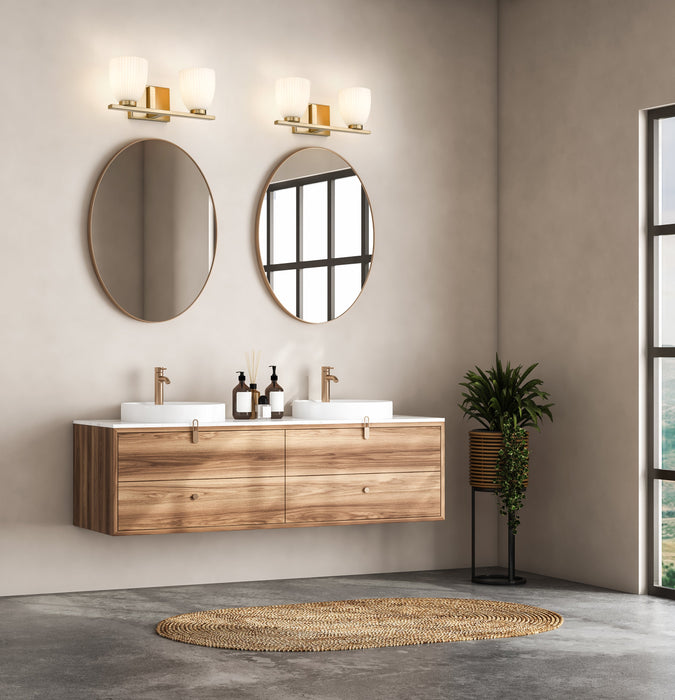 Vanity Z-Lite 7518-2V-MGLD Modern Gold Naya 2 Light Vanity Z-Lite