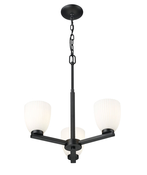 Chandelier Z-Lite 7518-3MB Matte Black Naya 3 Light Chandelier Z-Lite