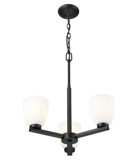 Chandelier Z-Lite 7518-3MB Matte Black Naya 3 Light Chandelier Z-Lite
