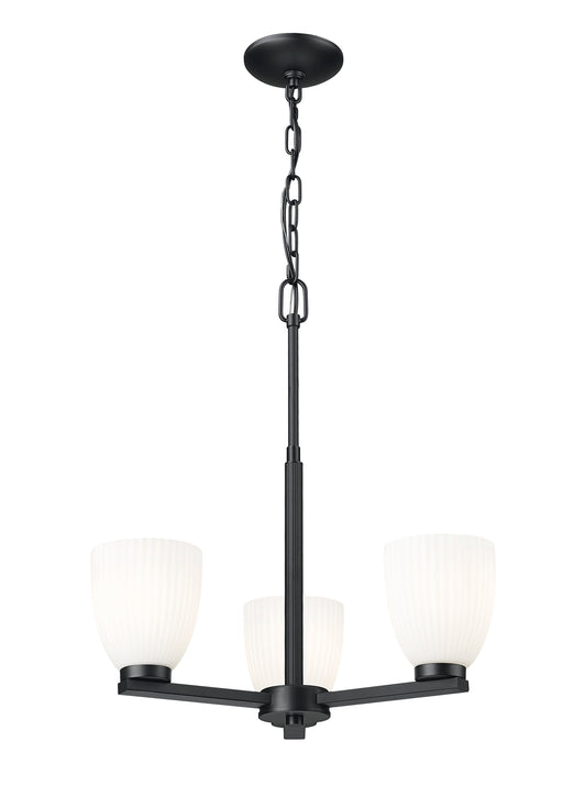 Chandelier Z-Lite 7518-3MB Matte Black Naya 3 Light Chandelier Z-Lite
