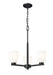 Chandelier Z-Lite 7518-3MB Matte Black Naya 3 Light Chandelier Z-Lite