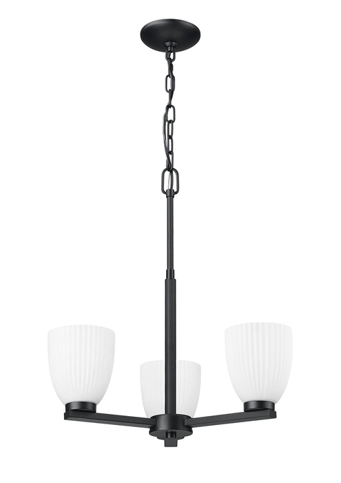 Chandelier Z-Lite 7518-3MB Matte Black Naya 3 Light Chandelier Z-Lite