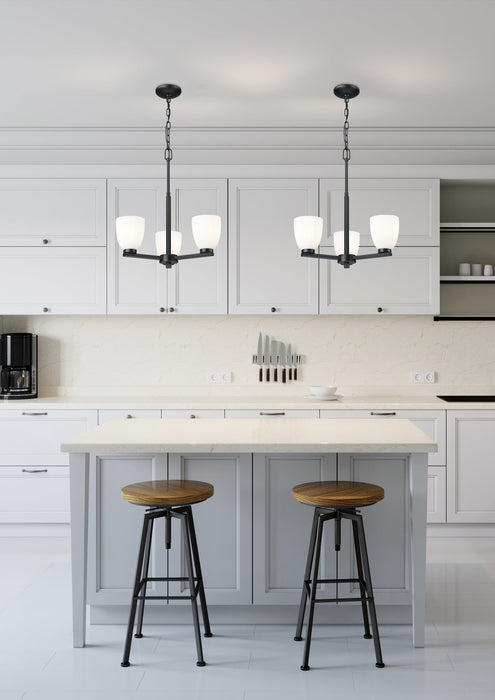 Chandelier Z-Lite 7518-3MB Matte Black Naya 3 Light Chandelier Z-Lite