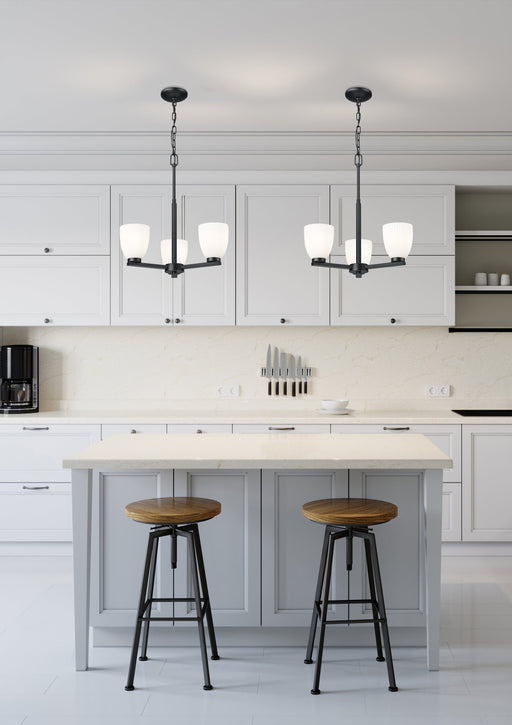 Chandelier Z-Lite 7518-3MB Matte Black Naya 3 Light Chandelier Z-Lite
