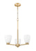 Chandelier Z-Lite 7518-3MGLD Modern Gold Naya 3 Light Chandelier Z-Lite