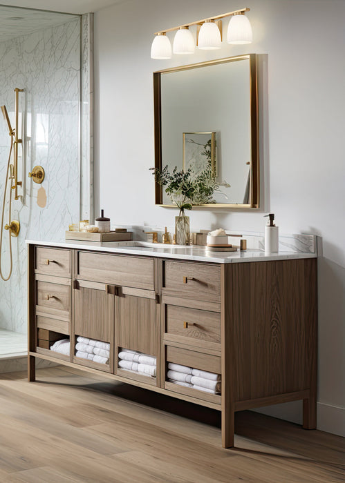 Vanity Z-Lite 7518-4V-MGLD Modern Gold Naya 4 Light Vanity Z-Lite