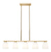 Linear Chandelier Z-Lite 7518-5L-MGLD Modern Gold Naya 5 Light Linear Chandelier Z-Lite