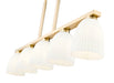 Linear Chandelier Z-Lite 7518-5L-MGLD Modern Gold Naya 5 Light Linear Chandelier Z-Lite